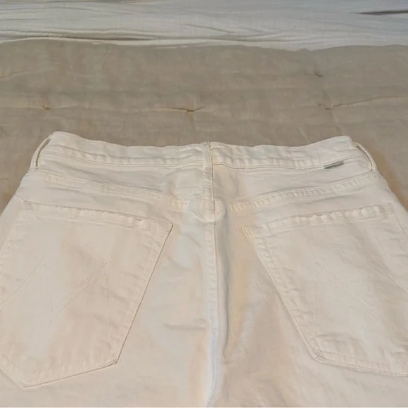 MOTHER Wide-Leg White Jeans - Picture 2 of 4